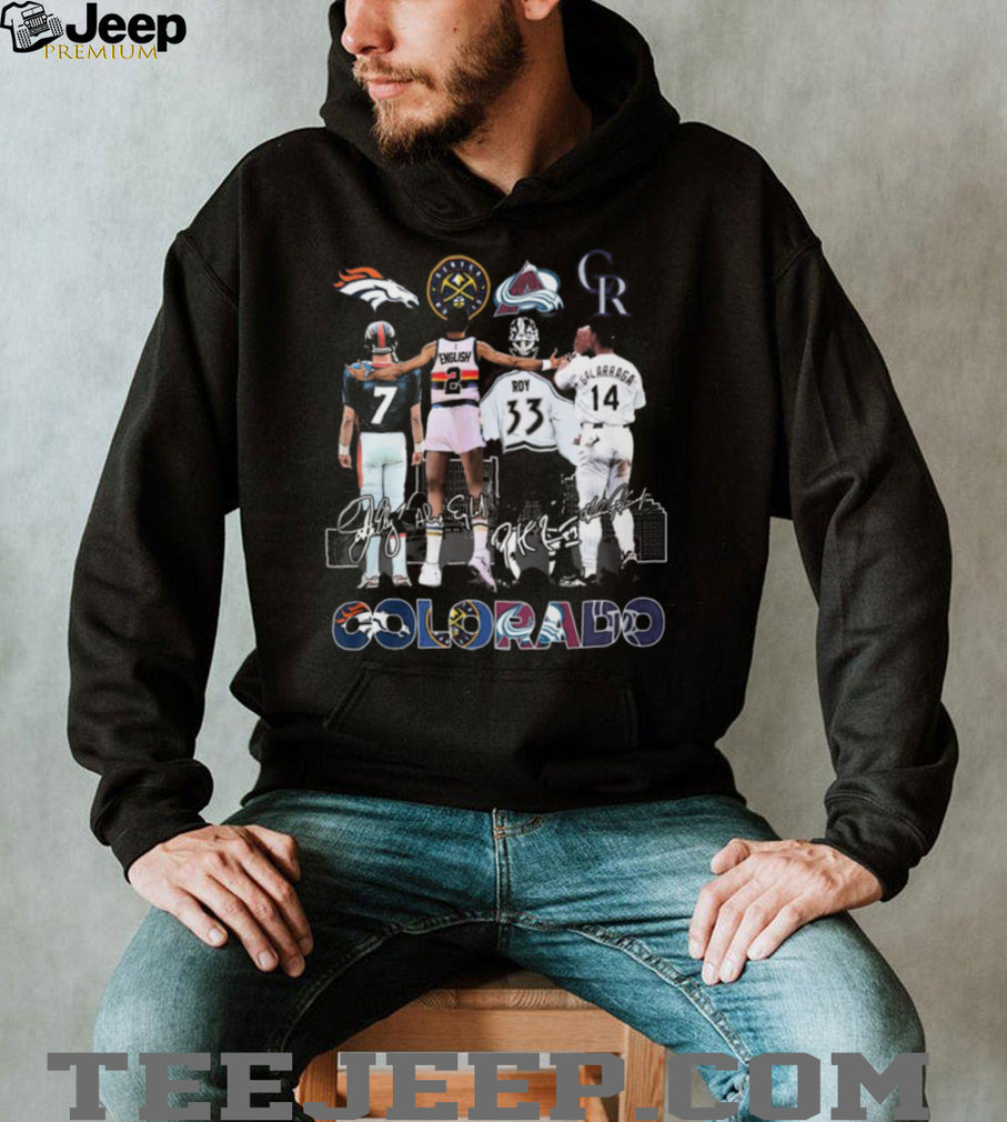 Colorado Sports Greats Retro Jersey Signatures T Shirt