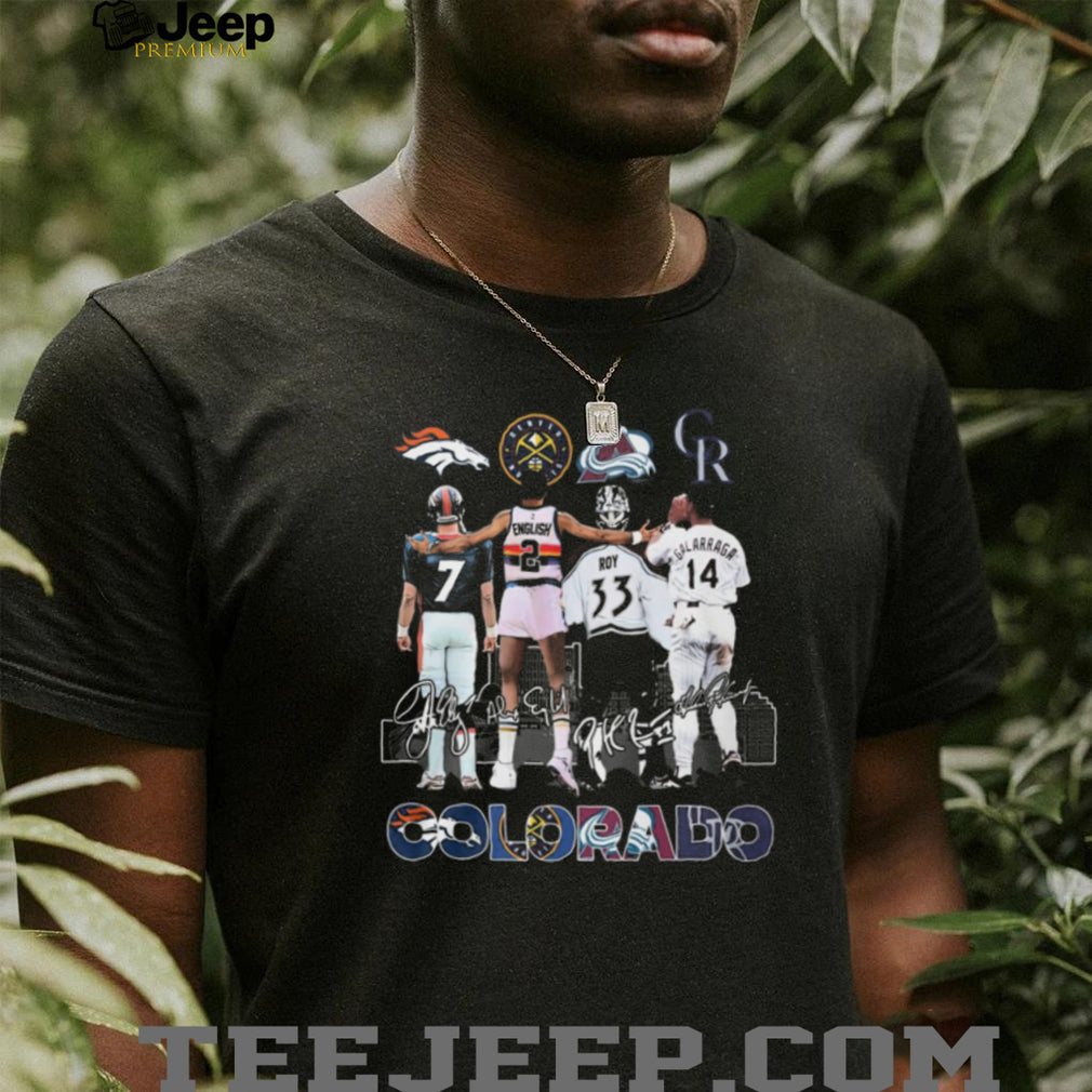 Colorado Sports Greats Retro Jersey Signatures T Shirt
