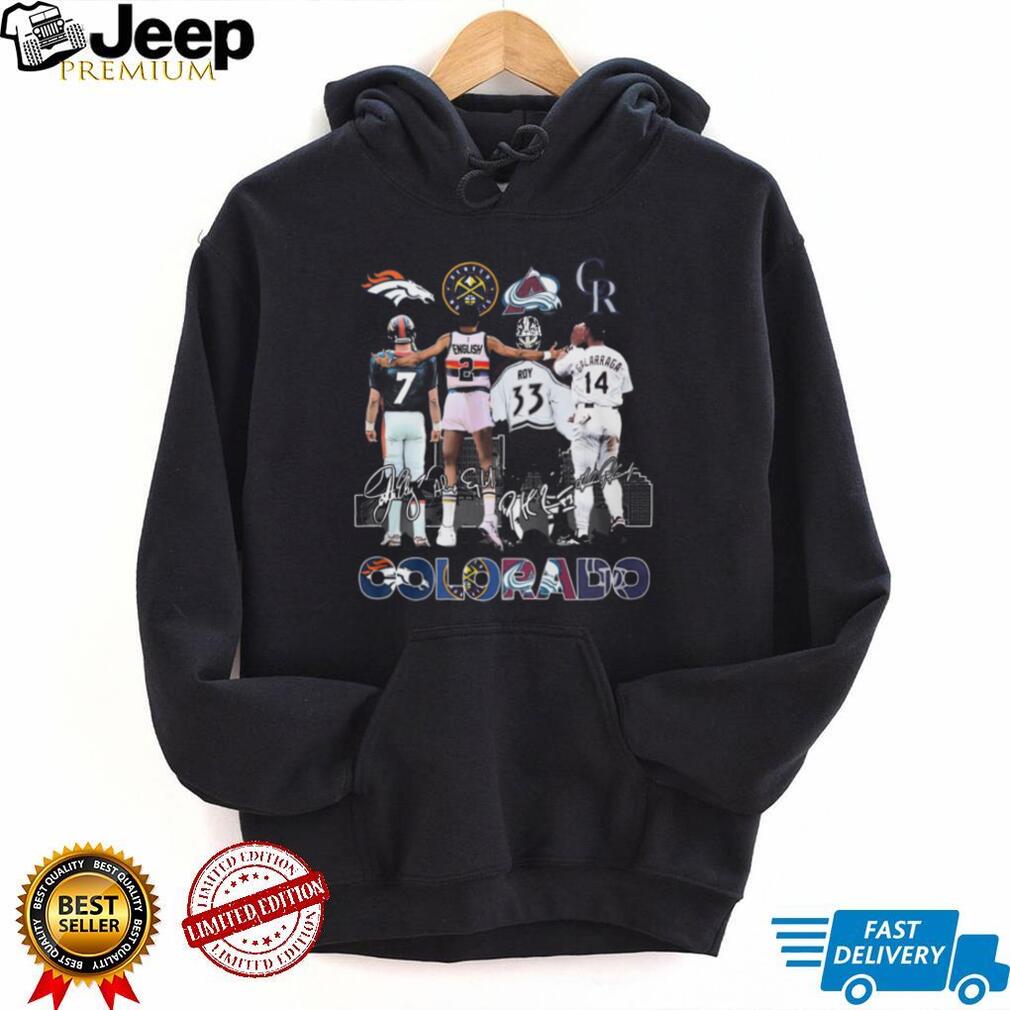 Colorado Sports Greats Retro Jersey Signatures T Shirt