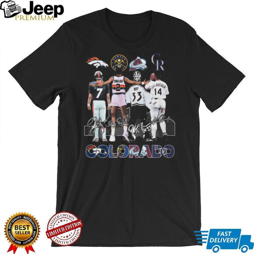 Colorado Sports Greats Retro Jersey Signatures T Shirt