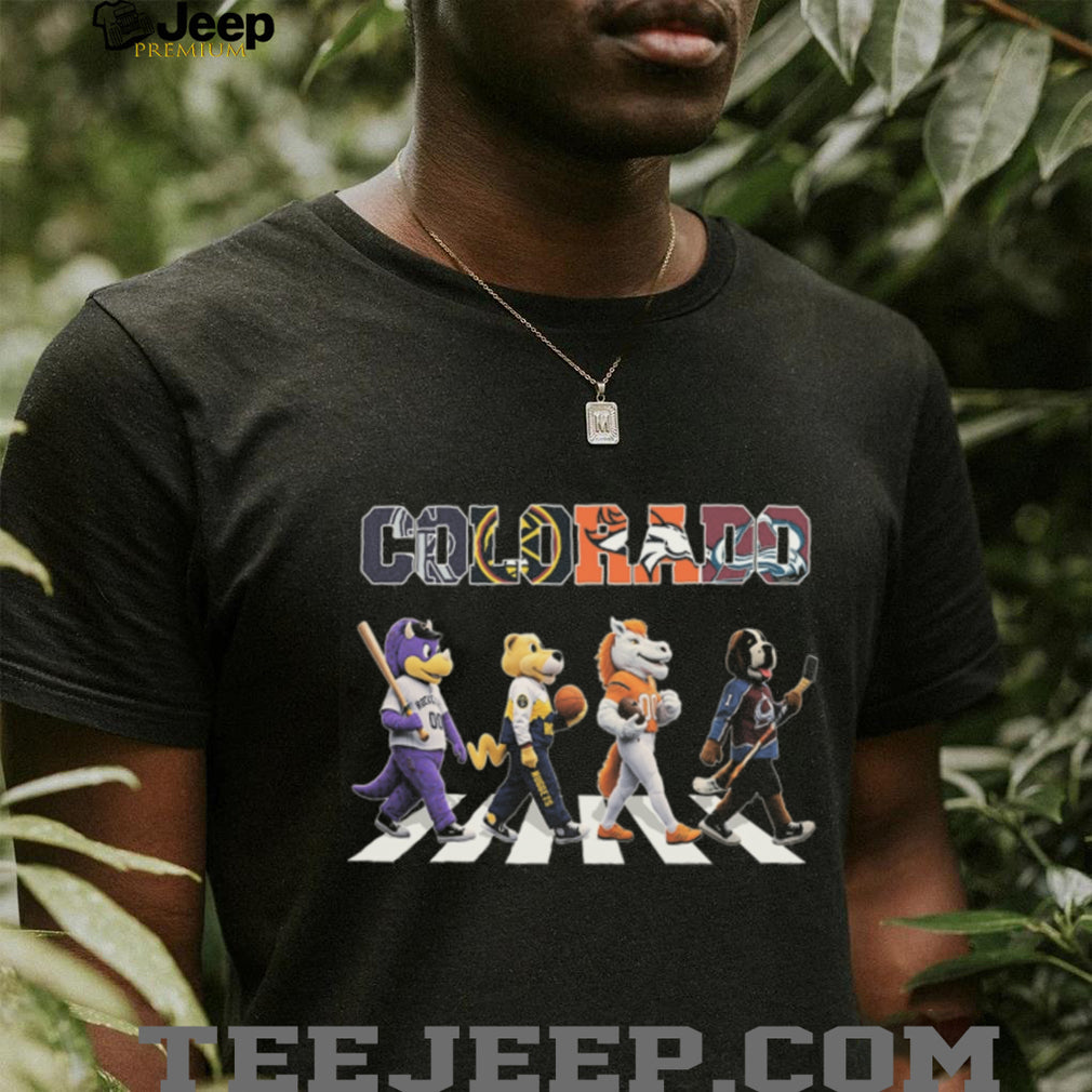Colorado Sports Teams Mascot Abbey Road Collage Men Women Fans Shirt