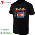Colorado Strong Paw Print Colorado Flag shirt