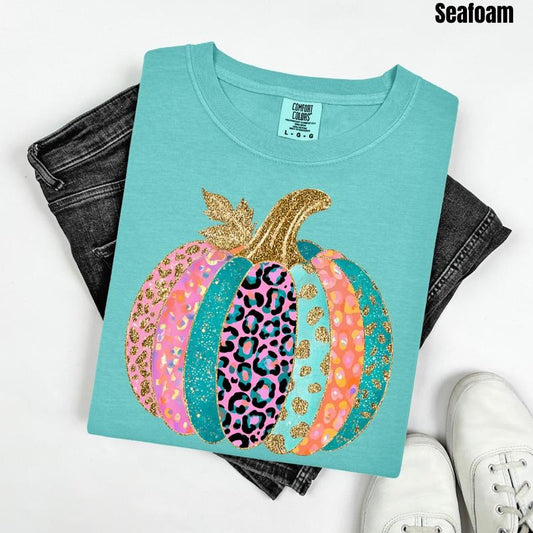 Colorful Pattern Pumpkin Comfort Colors T-Shirt 'NLB' Hoodie, Sweatshirt | WearSparks.com