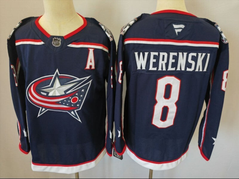 Columbus Blue Jackets #8 Zach Werenski Blue Jacket Style 1