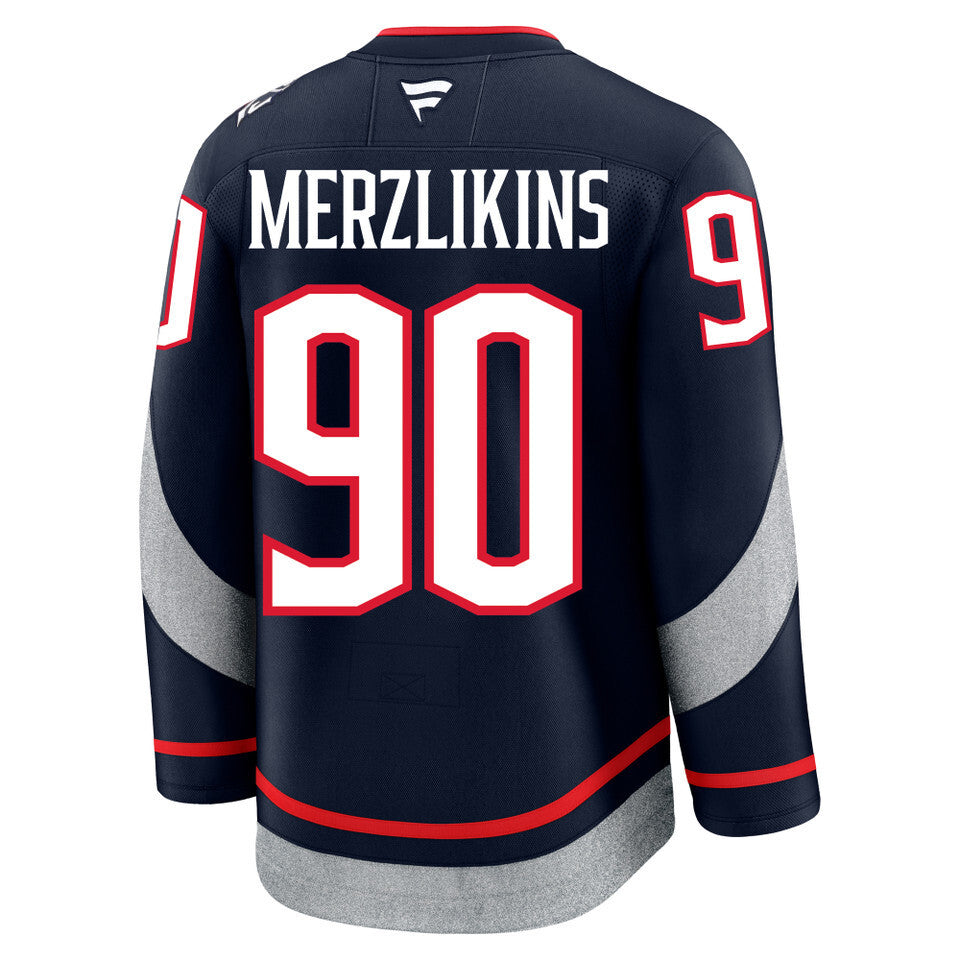 Columbus Blue Jackets #90 Elvis Merzlikins 2025 Stadium Series Style 2