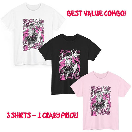 Combo 3 Pieces Bon Clay, Perona, Corazon Anime Manga Pirate Unisex T-Shirt Tee ALL SIZES