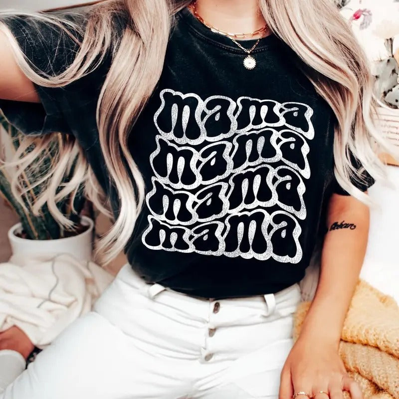 Comfort Color Mama Shirt Mom Shirt Mommy Shirt Mama T-shirt Cute Mom Shirt Mother's Day Gift Mom Life Shirt Girl Mama Shirt TK62GN