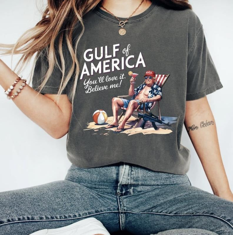 Comfort Color Trump Gulf of America Tshirt, Gulf of America Trump Tshirt, Trump Ocean Shirt, Funny tee MAGA Republican Shirt