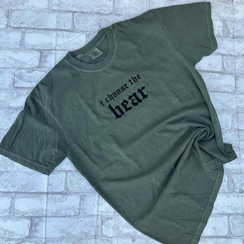 Comfort Colors - I Choose The Bear Embroidered T-shirt