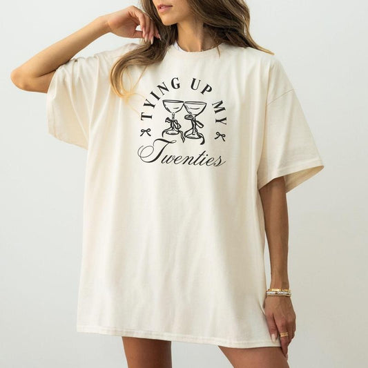 Comfort Colors 30th Birthday Shirt Coquette Tying Up My Twenties T-Shirt Birth Year Tee Birthday Gift Matching Party Outfit Born In 1995