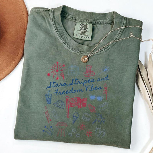 Comfort Colors 4th Of July T-Shirt, Independence Day Tee, Patriotic Mama Shirt