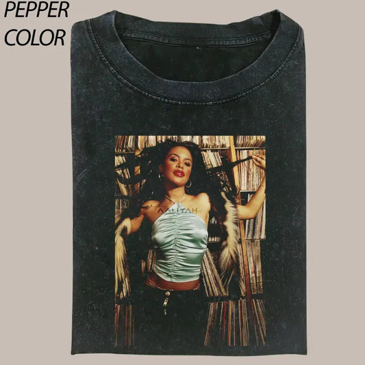 Comfort Colors Aaliyah Tribute T-Shirt, Iconic 90s R&B Style Womenswear Top Streetwear