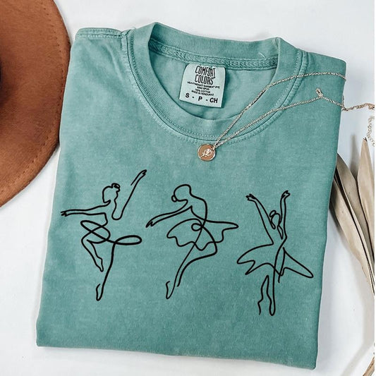Comfort Colors Ballerina T-shirt, Ballet Shirt for Dancer, Dance Teacher Gift, Dance Mom Tee Gift for Dancers