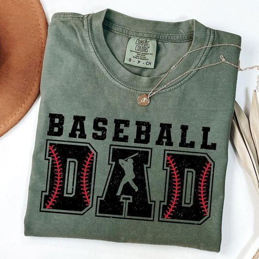 Comfort Colors Baseball Dad Shirt, Baseball Daddy Tee, Fathers Day Gift, New Dad Shirt, Game Day T-Shirt, Gift for Dad Shirt