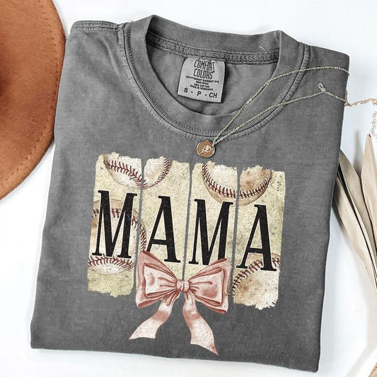 Comfort Colors Baseball Mama Shirt, Vintage Baseball Coquette Shirt, Baseball Mom T-shirt, Game Day Teestyle{n002}2