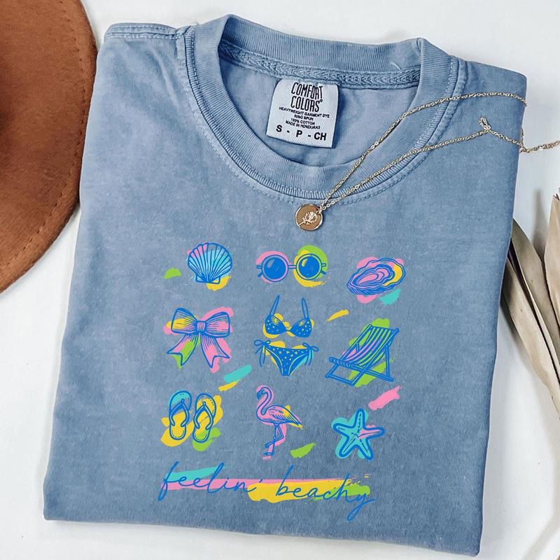 Comfort Colors Beach T-Shirt, Summer Aesthetic Tee, Beachwear Tshirt, Vacation outfit Shirt