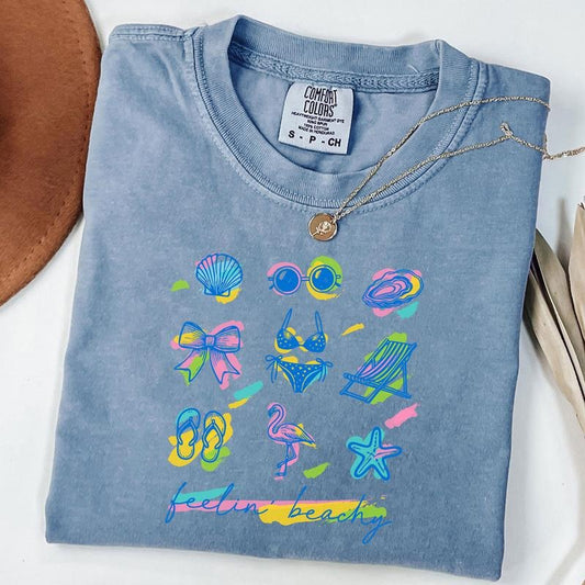 Comfort Colors Beach T-Shirt, Summer Aesthetic Tee, Beachwear Tshirt, Vacation outfit Shirt