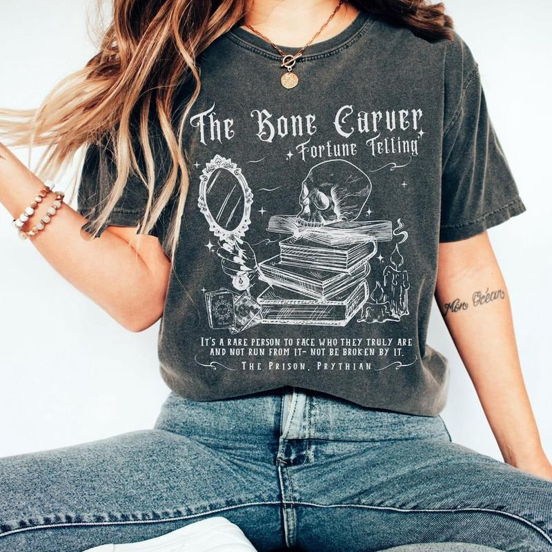 Comfort Colors Bone Carver Shirt Acotar Shirt Acotar Merch SJM Merch Velaris Shirt SJM Universe Bookish Merch Booktok Merch Cassian Acotar