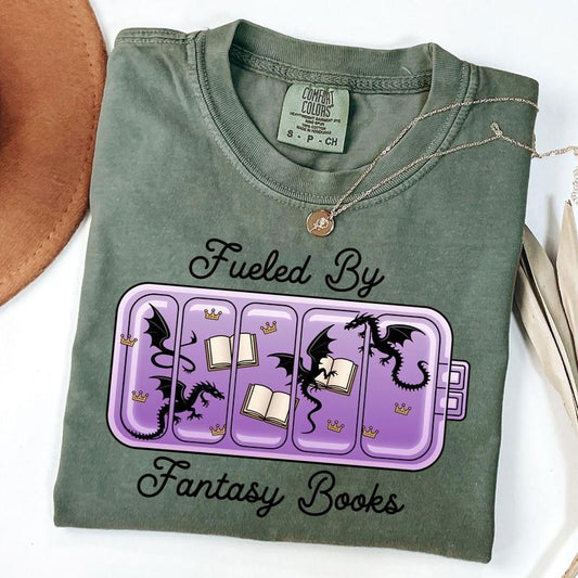 Comfort Colors Book Lover Shirt, Fantasy Reader Gift, Bookworm Shirt, Bookish T-Shirt, Book Club Gift, Dragon Tee