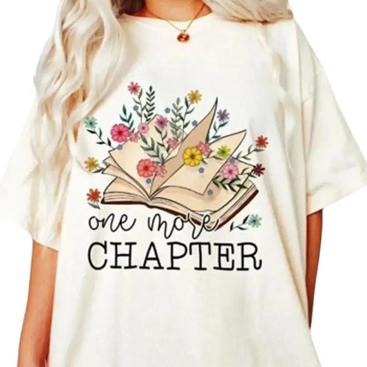 Comfort Colors Book Lover Shirt, One More Chapter Shirt, Minimalist Book Tshirt, Book Floral Shirt, Gifts for Bookworm, Reading Book Shirts, Reading Teacher Shirt, Reading Shirt, Book Shirt, Librarian Shirt, Women Top Breathable Casual Comfortable T-Shirt