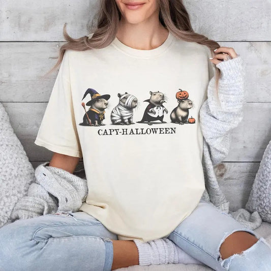 Comfort Colors Capybara Shirt, Capybara Halloween Shirt, Halloween Costume, Cute Fall Shirt
