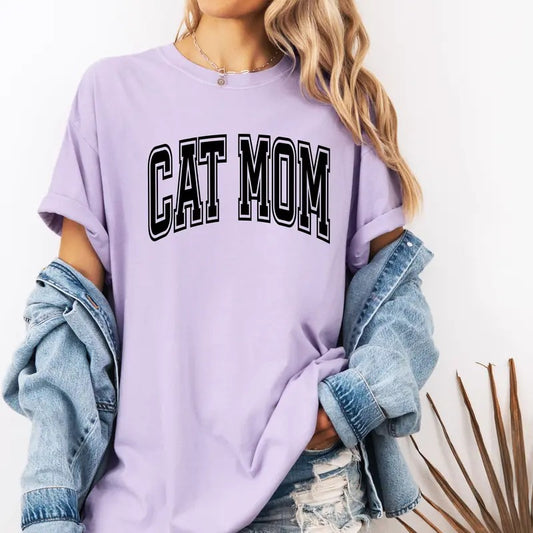 Comfort Colors Cat Mom Custom Colors Tee Shirt for Women - Top, Womenswear Hoodie, Sweatshirt | WearSparks.com