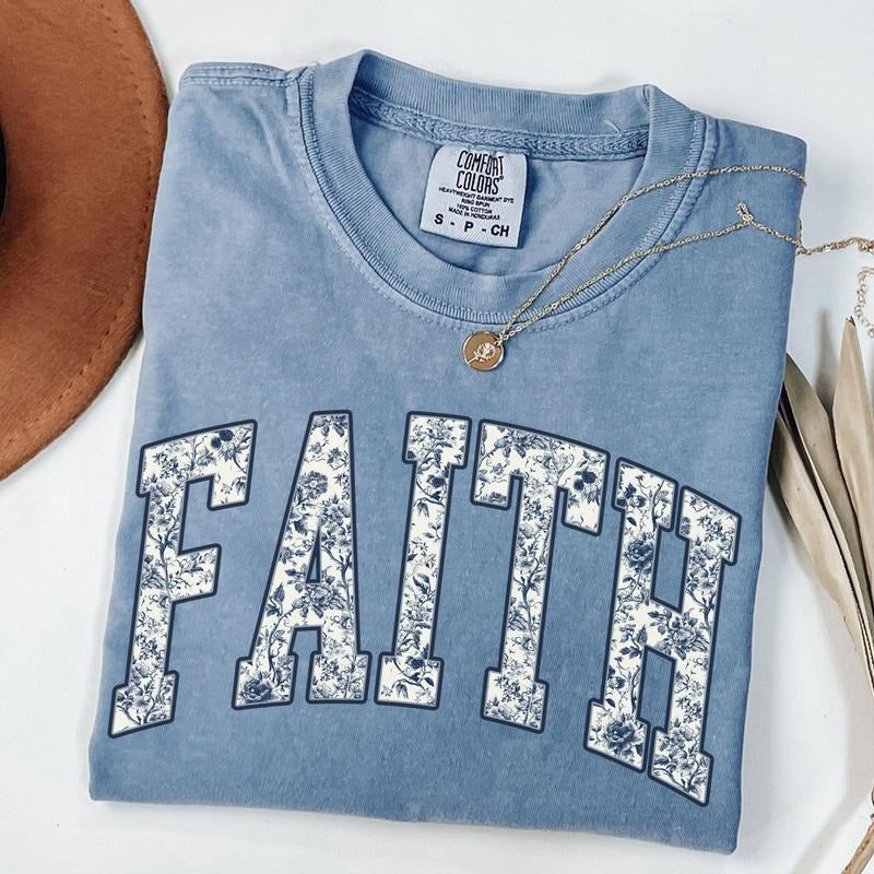 Comfort Colors Christian Shirt, Religious Shirt, Faith Shirt. Christian Floral T-Shirt