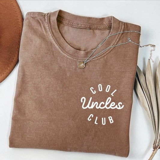 Comfort Colors Cool Uncles Club T-Shirt, Pregnancy Announcement Tee, Cool Uncle Top, New Uncle Shirt, Gift for Uncle To Be