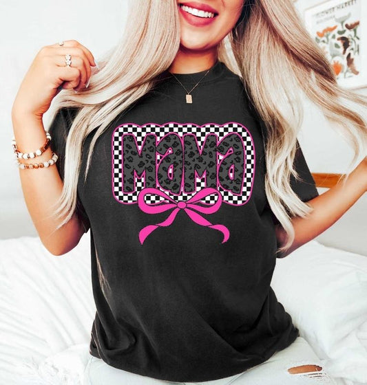 Comfort Colors Coquette Mama Bow Shirt, Mama T-Shirt, Mothers Day Gift for Mom Birthday Gift For New Mom Gift
