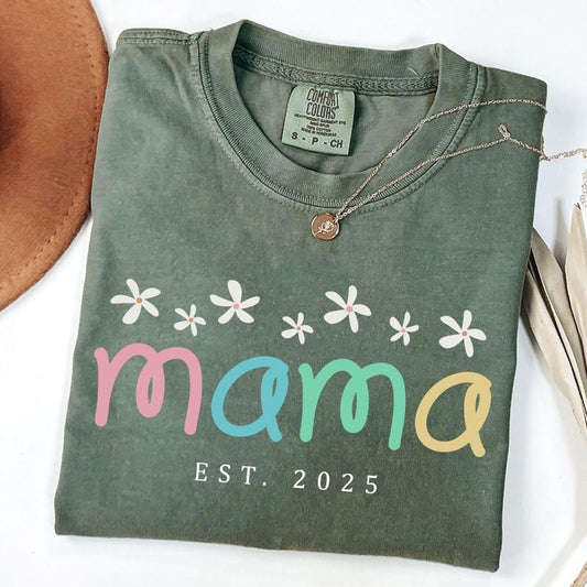 Comfort Colors Daisy Mama T-shirt, New Mom To Be, Baby Shower Gift For Mom, Mother's Day Gift, Mom Birthday Gift