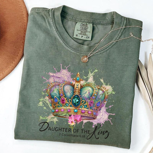 Comfort Colors Daughter Of The King Shirt, Christian Shirt, Armor Of God, Bible Verse Cotton Fashion