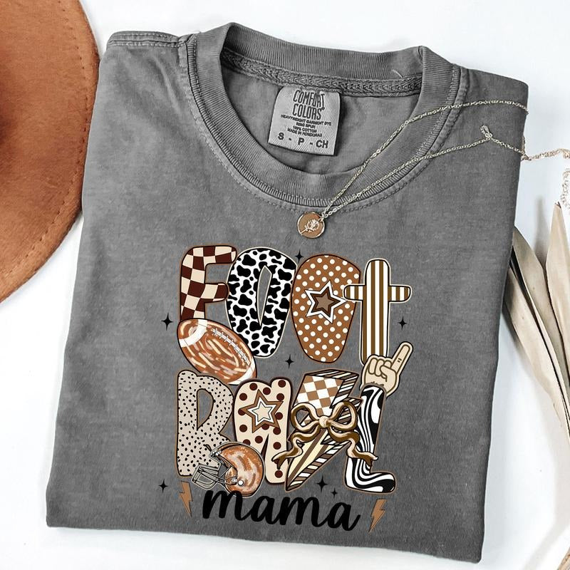 Comfort Colors Football Mama TShirt, Cute Football Mama Shirt, Football Season Tee