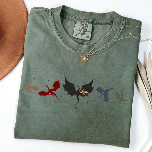 Comfort Colors Fourth Wing Shirt, Basgiath War College T-shirt, Bookish Tee, Fantasy Book Dragon Shirt