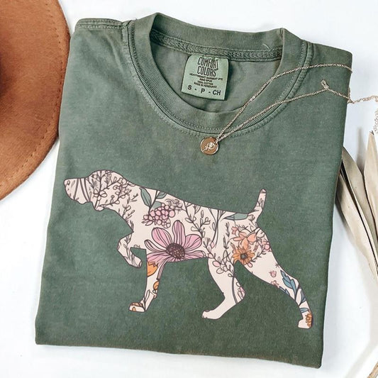 Comfort Colors German Shorthaired Pointer Shirt, Wildflowers German Pointer Shirt, Pointer Mama Shirt, German Pointer Mom Gift