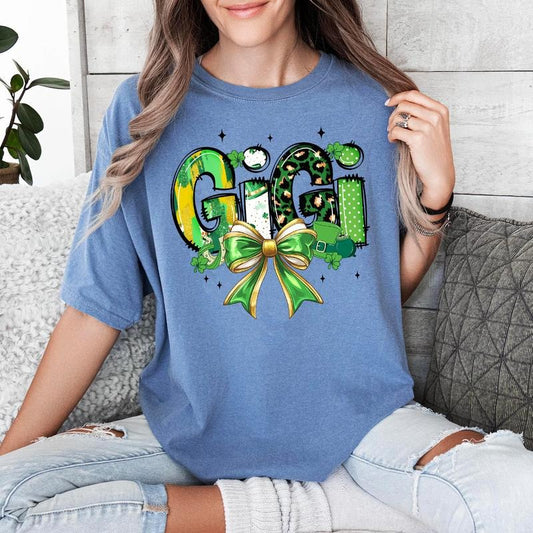 Comfort Colors Gigi Patrick's Day Shirt, St Patrick's Day Gigi Gift, Gigi Coquette Shirt, New Grandma Gift