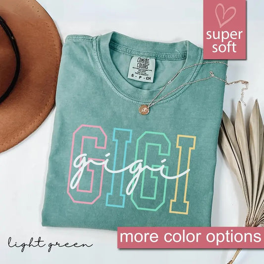 Comfort Colors Gigi Shirt, Cute Gigi Shirt, Gift for Gigi, Grandma Gift, Grandmother Shirt, Grandma Mimi Tee, Mother's Day Gift