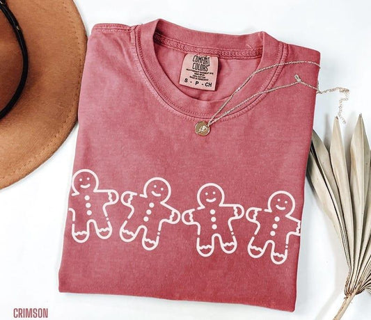 Comfort Colors Gingerbread Shirt Cute Christmas Shirt Gingerbread Man Tshirt Menswear Rabbit