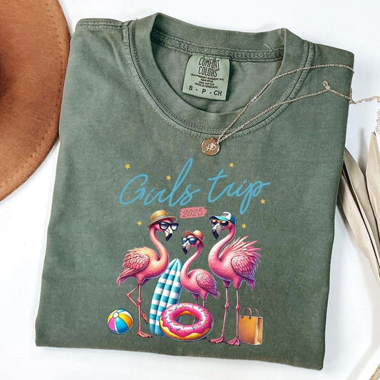 Comfort Colors Girls Trip 2025 Shirt, Girls Vacation T-Shirt, Summer Trip Tee