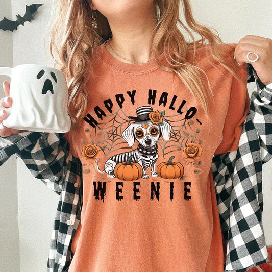 Comfort Colors Halloween Dachshund Shirt, Dog Halloween shirt, Halloween Wiener Dog Tshirt, Spooky Dog Shirt, Halloween Doxie Tee, Halloween Dachshund Tee