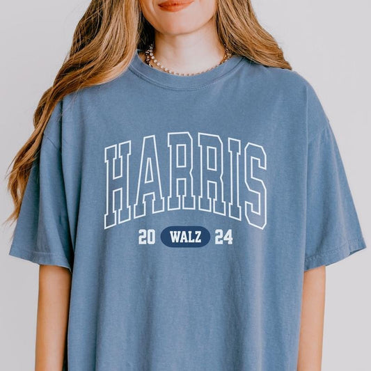 Comfort Colors Harris Walz 2024 Shirt, Kamala Harris Shirt, Madam President Election Shirt, Voting T-Shirt, Liberal Shirt