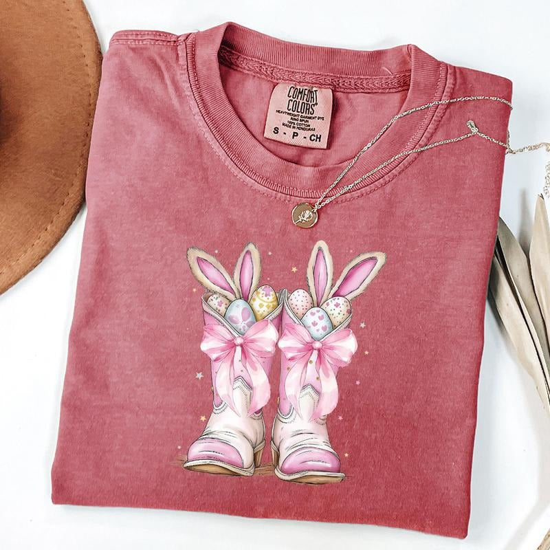 Comfort Colors Howdy Coquetee Shirt, Western Easter Shirt, Howdy Easter T-Shirt, Easter Cowboy Boots Tee