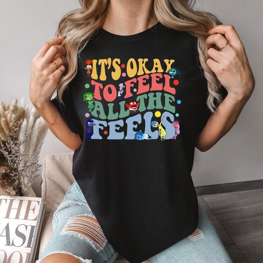 Comfort Colors It's Okay To Feel All The Feels Shirt, Mental Health Shirt, Inclusion Shirt, Speech Therapy