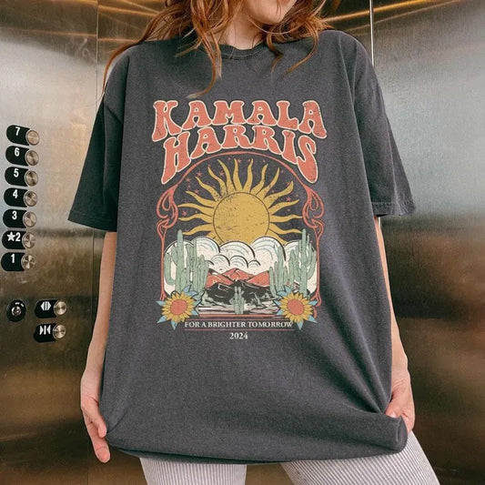 Comfort Colors Kamala Harris 2024 T-shirt, Retro Graphics Unisex Shirt, Vote for Kamala Shirt, Election T-Shirt for Men Women, USA 2024