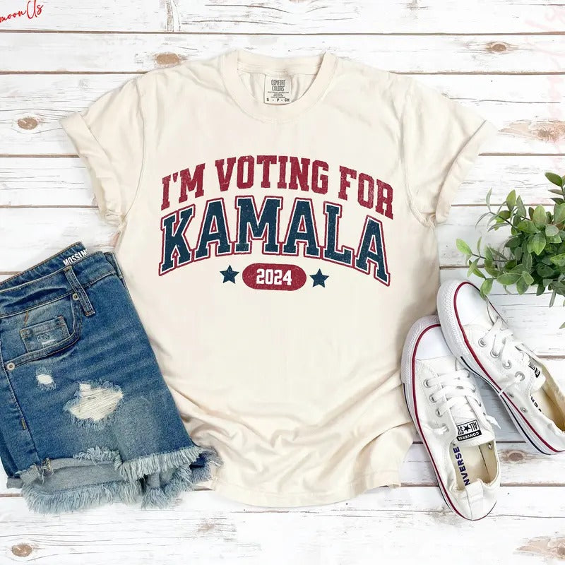 Comfort Colors Kamala Harris Shirt, I'm Voting for Harris, 2024 Elections Tee, Vote For President Tee, Kamala Harris Presidential 2024 Tee