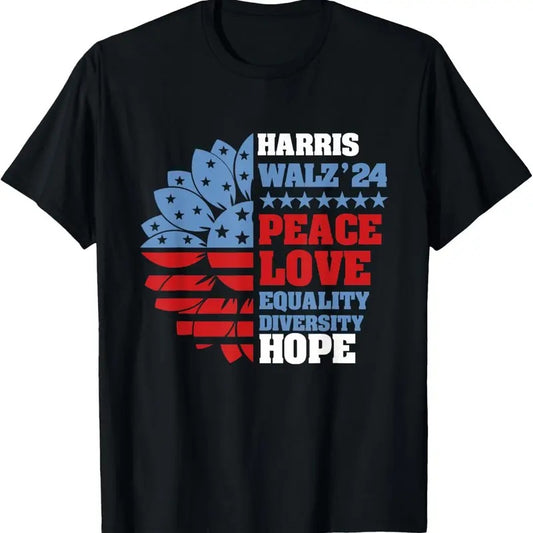 Comfort Colors Kamala Harris Tim Walz 2024 Peace LGBT Harris Walz Waltz T-Shirt
