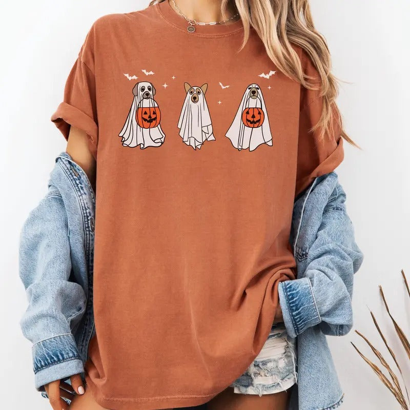 Comfort Colors Labrador Retriever Ghost Halloween Shirt, Halloween Dog Ghost shirt, Dog Lovers Halloween Shirt, Spooky Season Shirt
