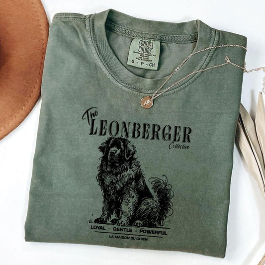 Comfort Colors Leonberger T-Shirt, Elegant Standard Leonberger Tee, Ink Sketch Poodle Shirt, Vintage Pet Graphic Tee, Proud Dog Owner Gift