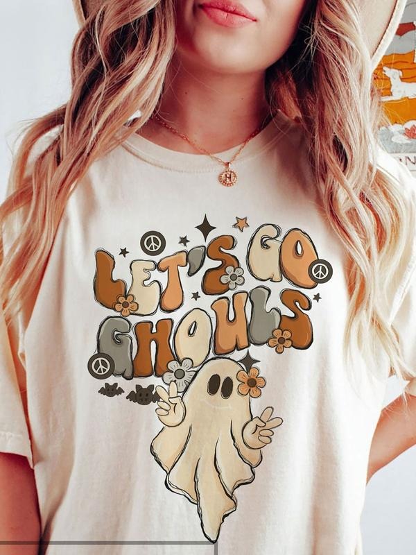 Comfort Colors Lets Go Ghouls Halloween Shirt