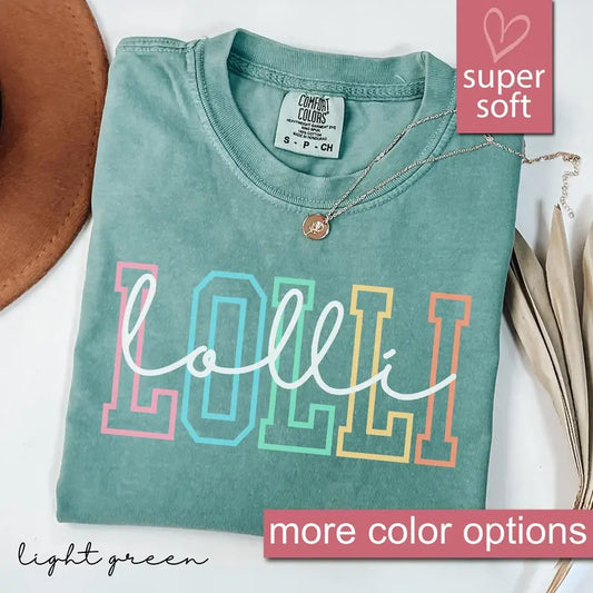 Comfort Colors Lolli Shirt, Cute Lolli Shirt, Gift for Lolli, Grandma Gift