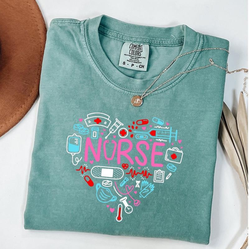Comfort Colors Love Nurse Shirt, Nurse Outfits, Nurse Appreciation Gift, Nurses Week Gift, Nursing Student Outfits